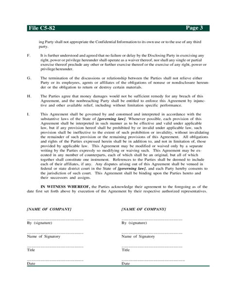 Mutual Confidentiality Agreement Sample | Master of Template Document